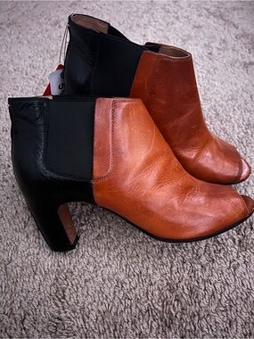 Maison Margiela Women's Two-Tone Leather Ankle Bootie